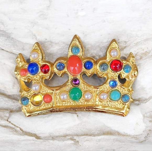Vintage Jewelry - 👑 Vintage DMKC Sainte Chappelle Paris Monument Crown Brooch